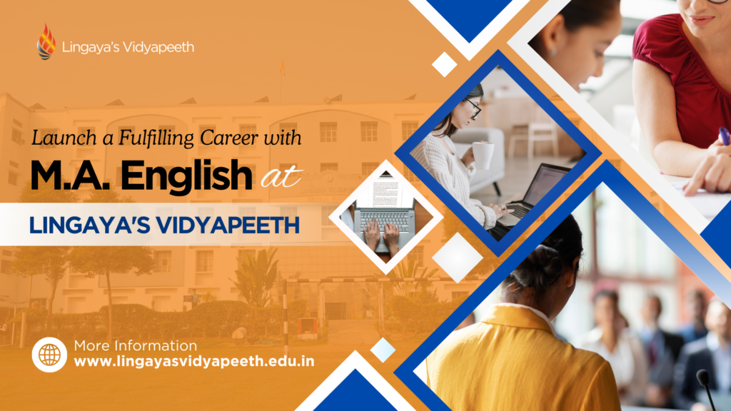 Career with M.A. English at Lingaya's Vidyapeeth